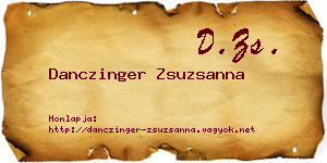 Danczinger Zsuzsanna névjegykártya