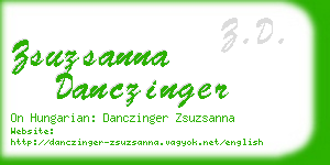zsuzsanna danczinger business card